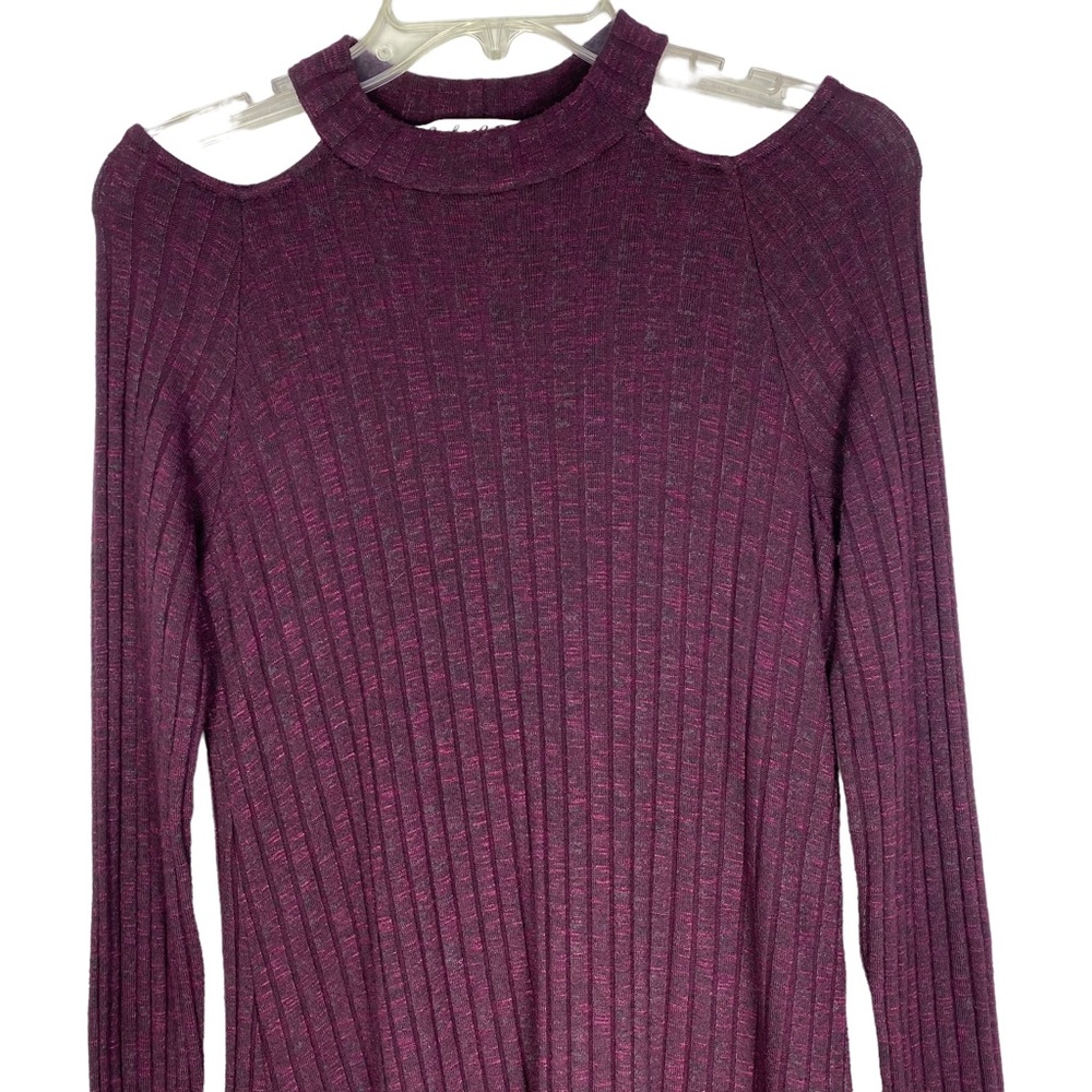 Michael Stars Ribbed Mini Dress Size M Jasper Boy Cut Out Mock Neck Office - Picture 11 of 12